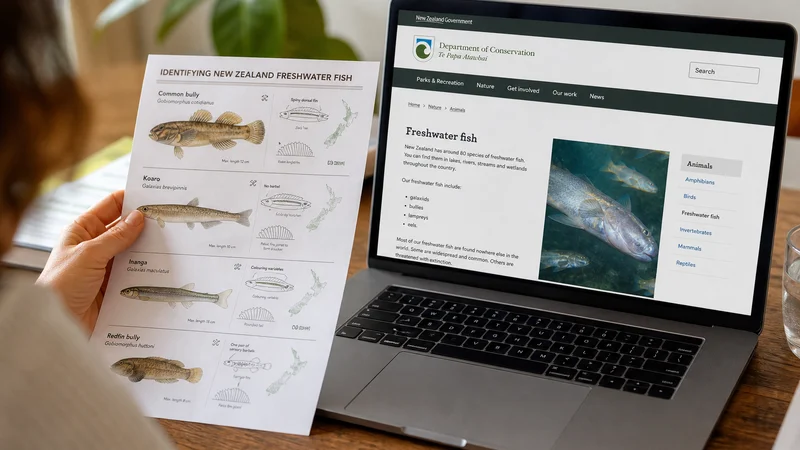 Checking a species identification sheet against official New Zealand guidance