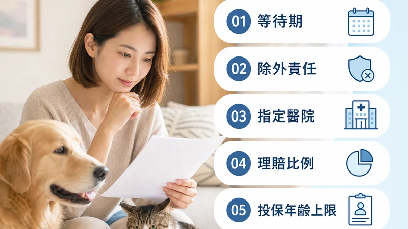 挑選寵物保險5大重點檢查清單