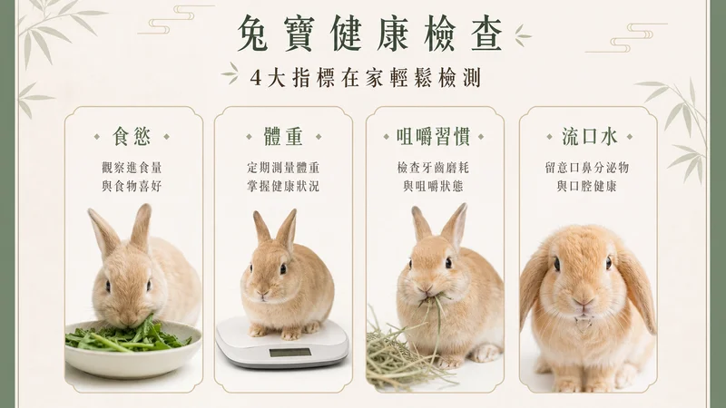 ABCD兔牙檢查法:食慾、體重、咀嚼、流口水四項檢查